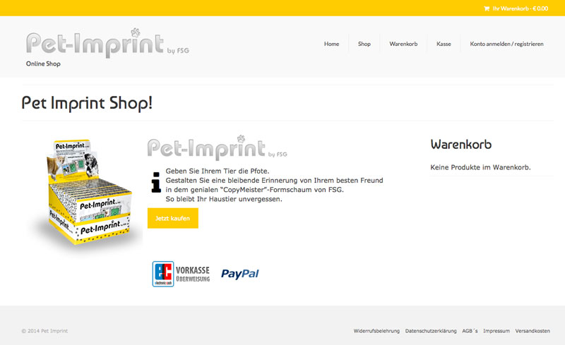 Pet Imprint - The Fine Art Gronau